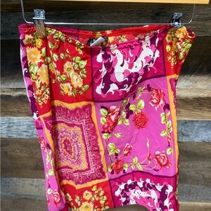 Tracy Evans Bright Pink & Red Floral Patchwork Top